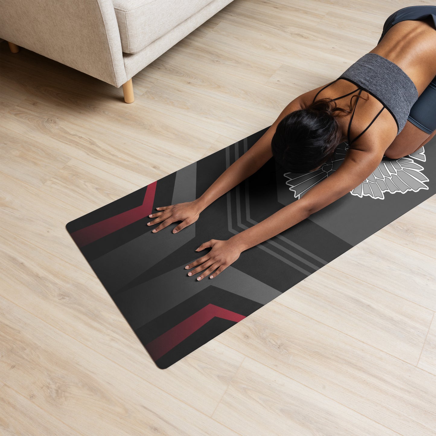 Yoga mat- Gray Falcon Logo
