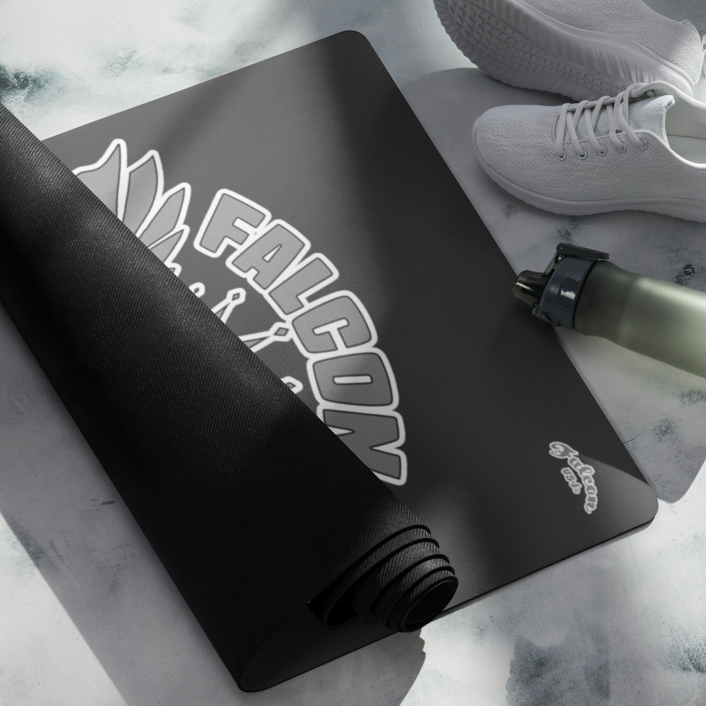 Yoga mat- Gray Falcon Logo