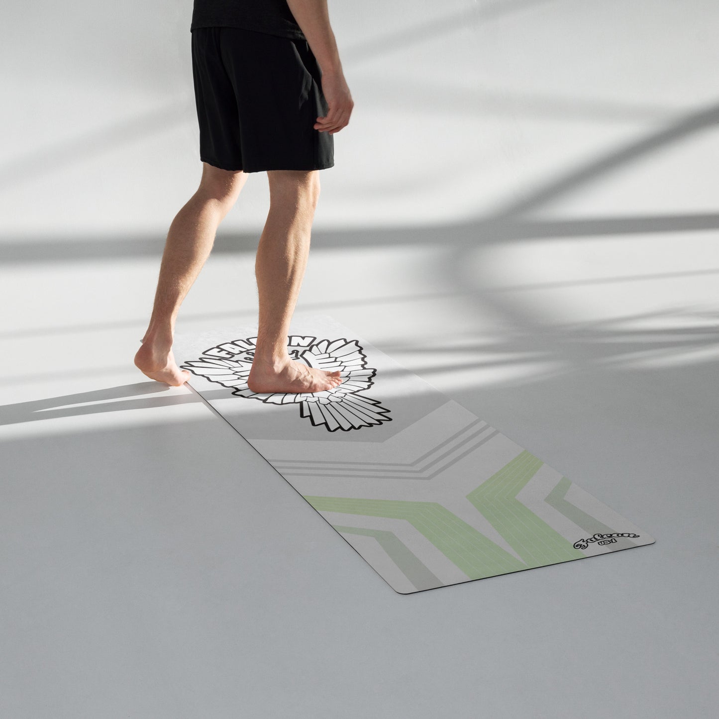 Yoga mat- White Falcon Logo