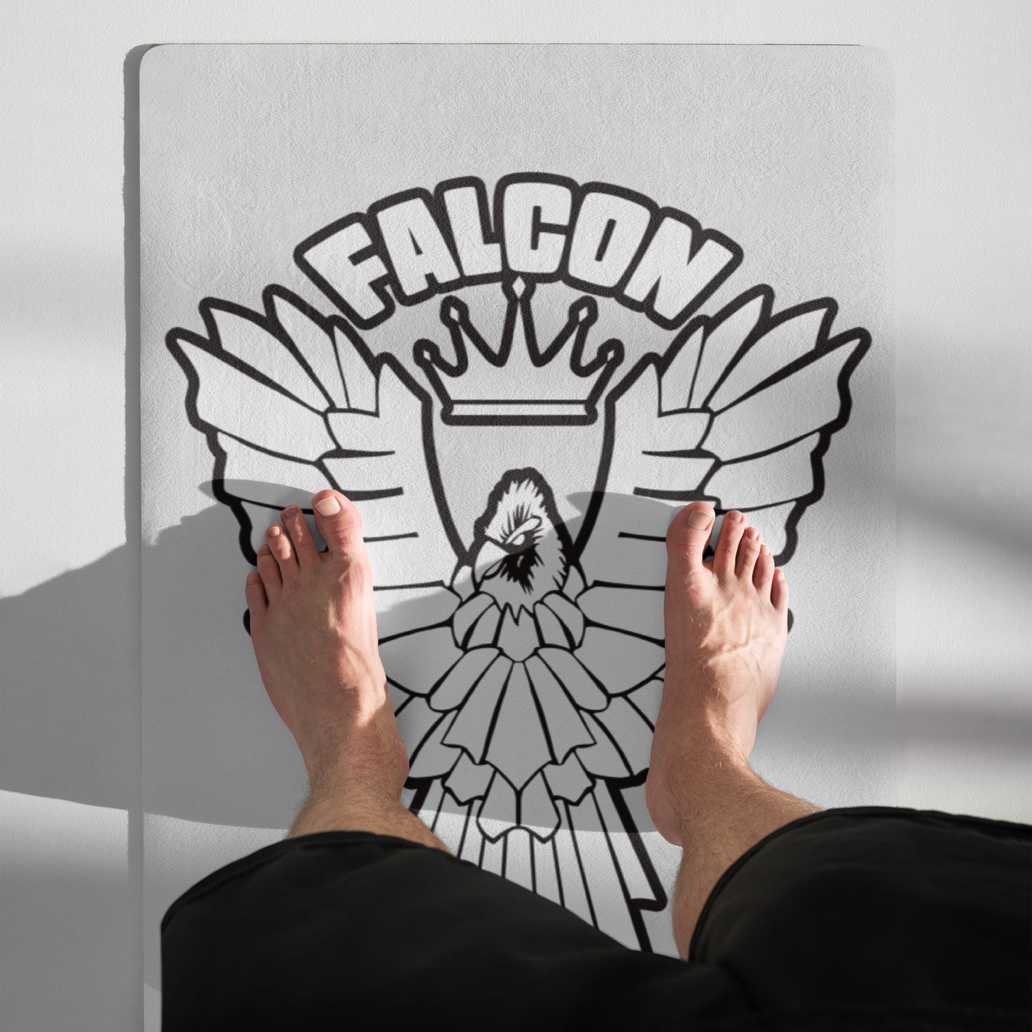 Yoga mat- White Falcon Logo