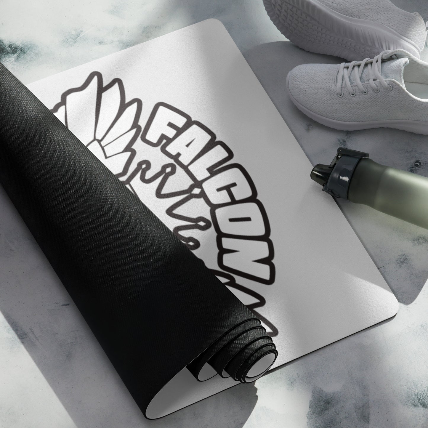 Yoga mat- White Falcon Logo