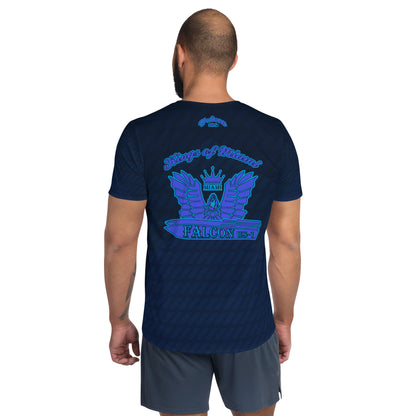 Men's Athletic T-shirt - FALCON US-1 White Logo - Blue