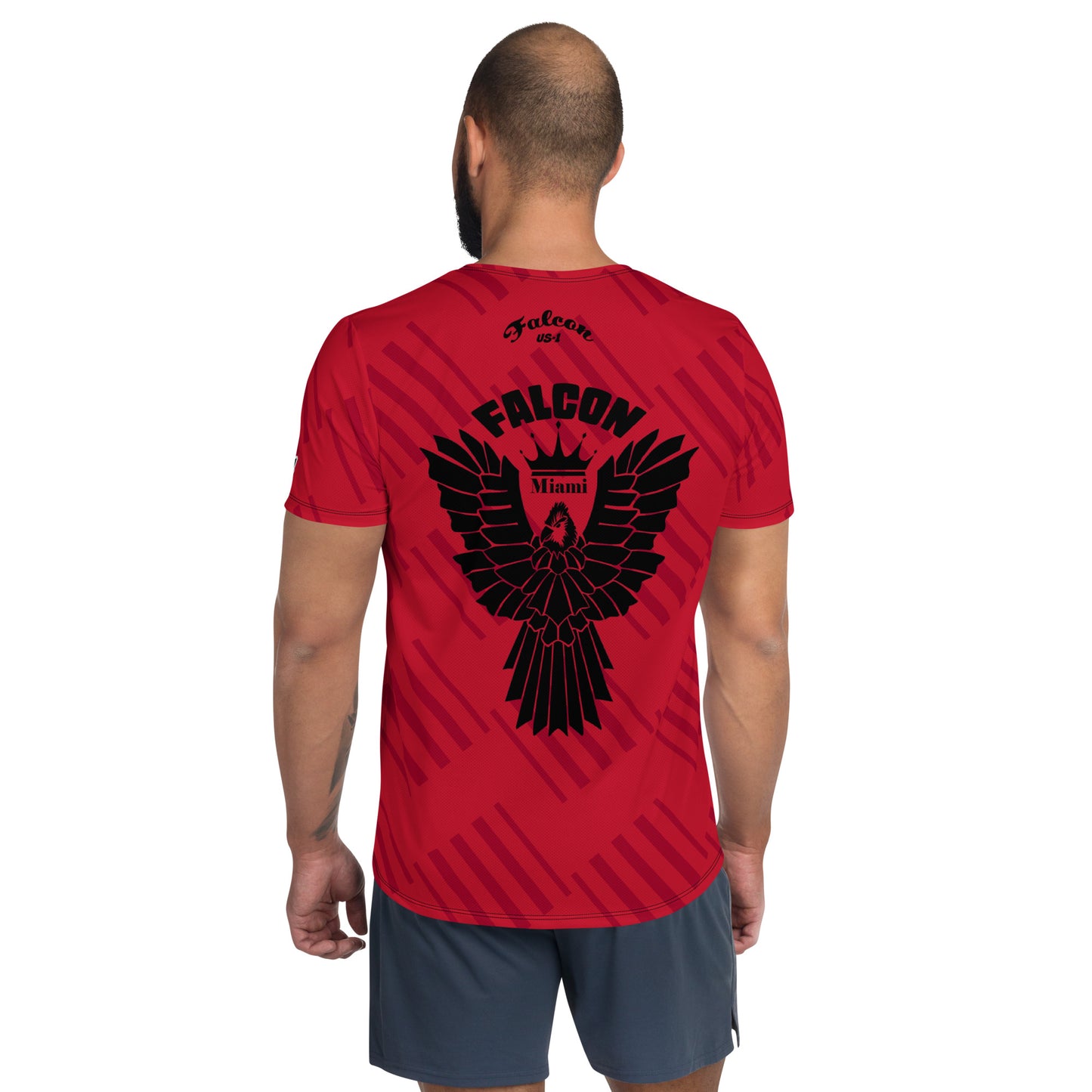 Men's Athletic T-shirt - FALCON US-1 Black Logo- Kings of Miami Edition