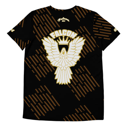 Men's Athletic T-shirt - FALCON US-1 White\Gold Logo - Kings of Miami Edition