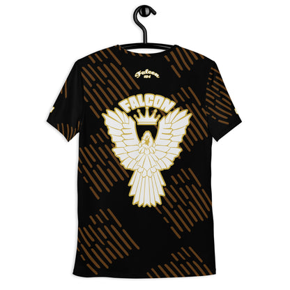 Men's Athletic T-shirt - FALCON US-1 White\Gold Logo - Kings of Miami Edition