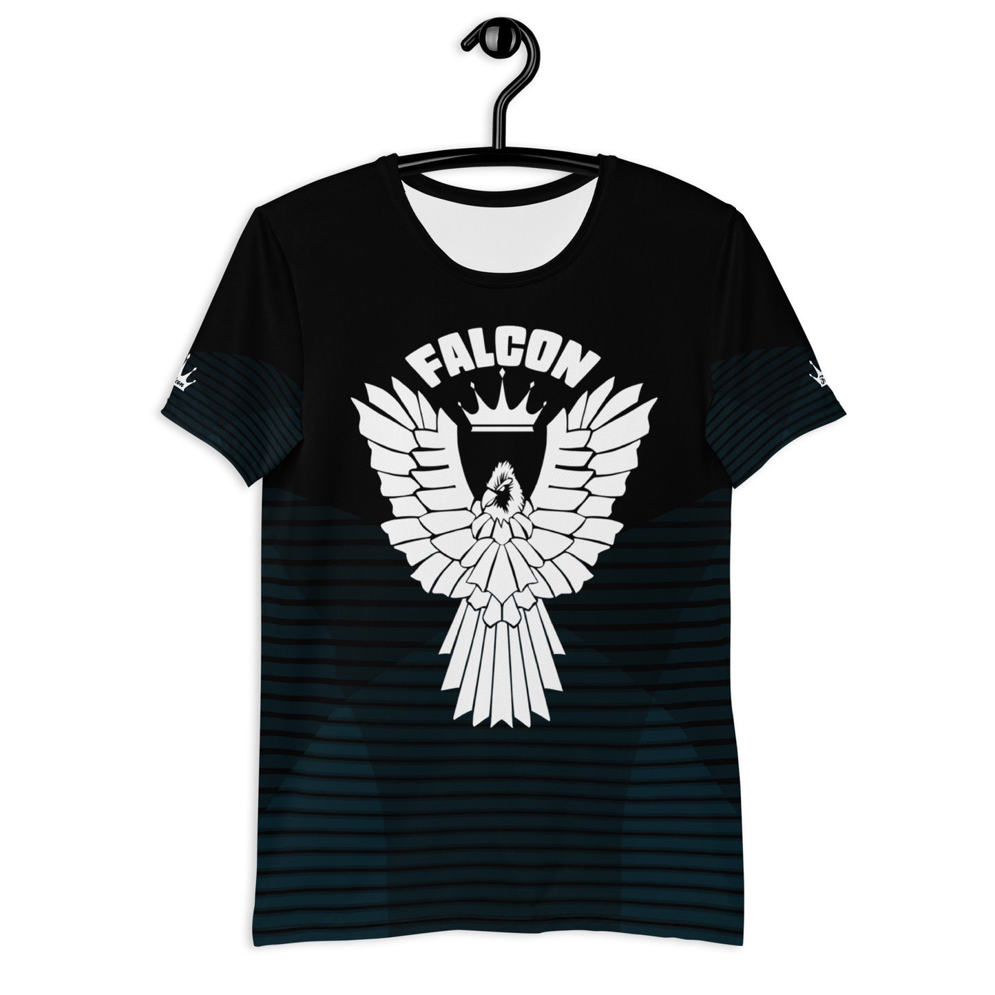 Men's Athletic T-shirt - FALCON US-1 White Logo - Black