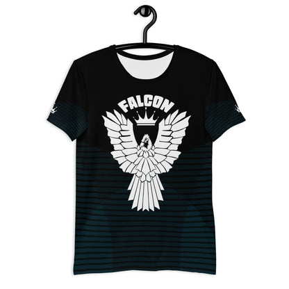 Men's Athletic T-shirt - FALCON US-1 White Logo - Black