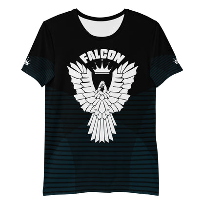 Men's Athletic T-shirt - FALCON US-1 White Logo - Black