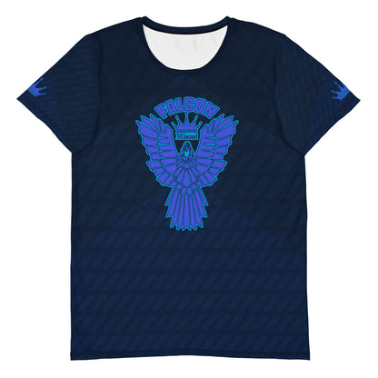 Men's Athletic T-shirt - FALCON US-1 White Logo - Blue