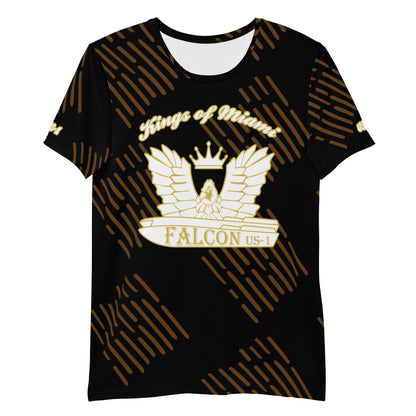 Men's Athletic T-shirt - FALCON US-1 White\Gold Logo - Kings of Miami Edition