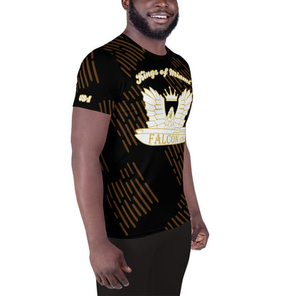 Men's Athletic T-shirt - FALCON US-1 White\Gold Logo - Kings of Miami Edition