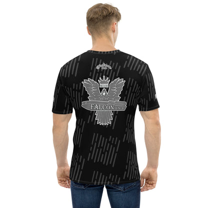 Men's t-shirt - Grey Falcon Logo (Premium knit mid-weight jersey, runs Long)