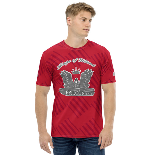 Men's t-shirt -Kings of Miami Grey Falcon Logo(Premium knit mid-weight jersey, runs Long)