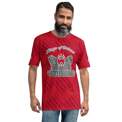 Men's t-shirt -Kings of Miami Grey Falcon Logo(Premium knit mid-weight jersey, runs Long)