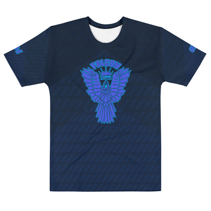 Men's t-shirt - Blue Falcon Logo (Premium knit mid-weight jersey, runs Long)