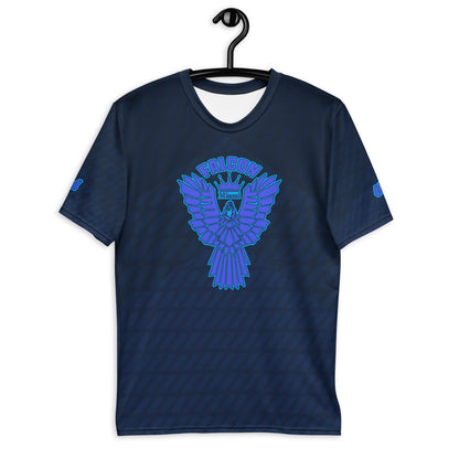 Men's t-shirt - Blue Falcon Logo (Premium knit mid-weight jersey, runs Long)