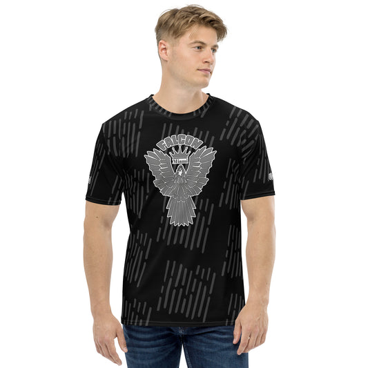 Men's t-shirt - Grey Falcon Logo (Premium knit mid-weight jersey, runs Long)