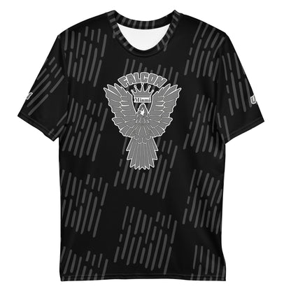 Men's t-shirt - Grey Falcon Logo (Premium knit mid-weight jersey, runs Long)