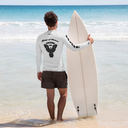 Men's Rash Guard- Black Falcon Logo- Kings of Miami Edition(Thick material\slim-fitted)