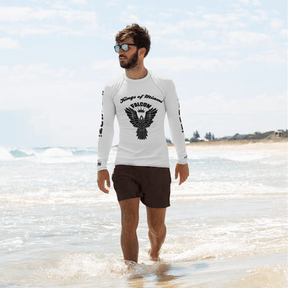 Men's Rash Guard- Black Falcon Logo- Kings of Miami Edition(Thick material\slim-fitted)