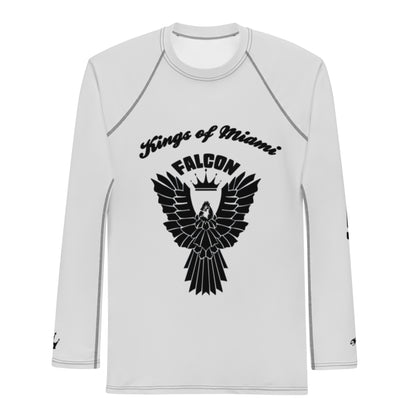 Men's Rash Guard- Black Falcon Logo- Kings of Miami Edition(Thick material\slim-fitted)