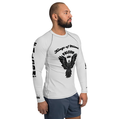 Men's Rash Guard- Black Falcon Logo- Kings of Miami Edition(Thick material\slim-fitted)