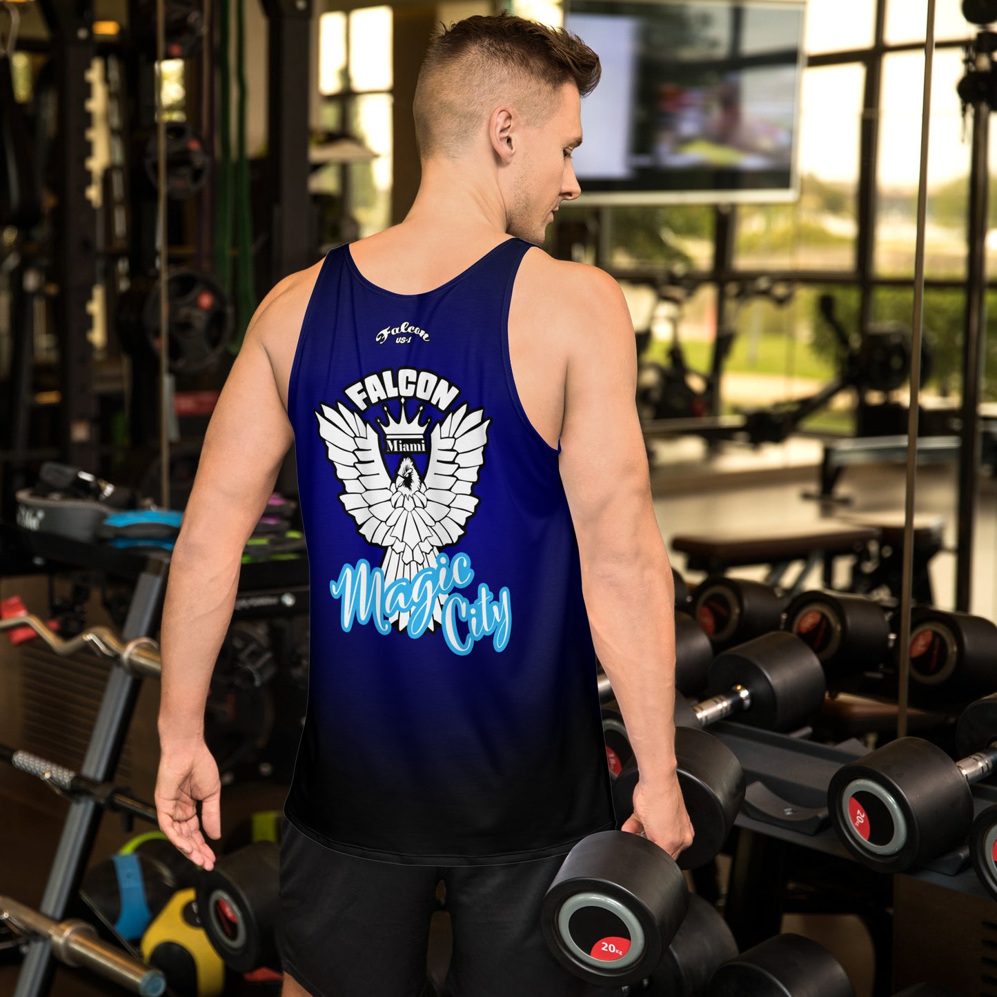 Unisex Tank Top- White Falcon Logo- Magic City Edition