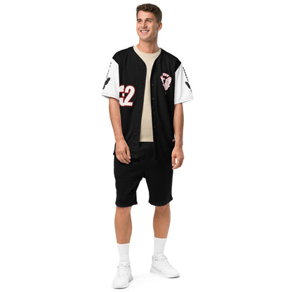 Recycled baseball jersey- White\Red Falcon US-1 Logo- Kings of Miami on Back