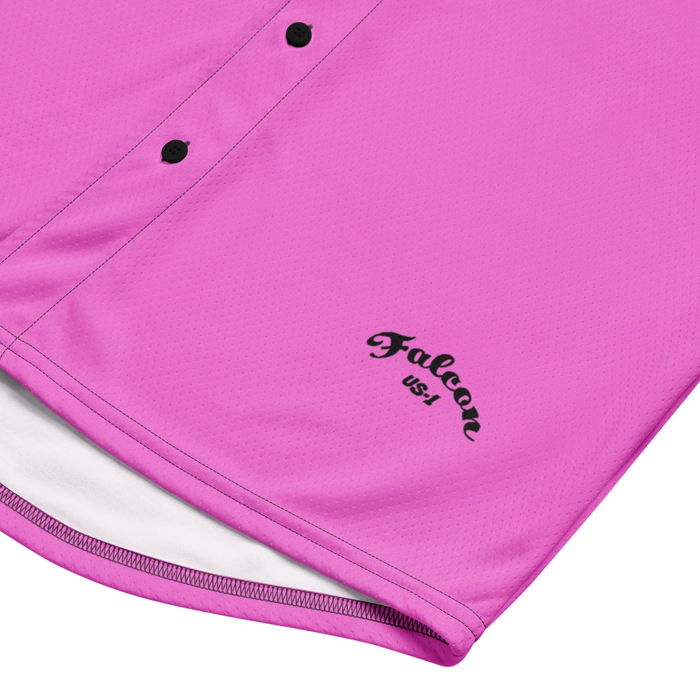 - Recycled baseball jersey Black\Pink Falcon Logo- Kings of Miami
