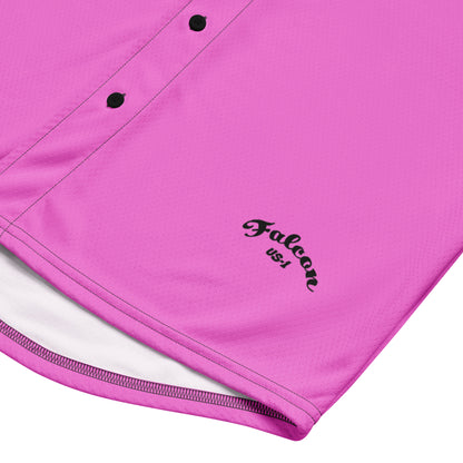 - Recycled baseball jersey Black\Pink Falcon Logo- Kings of Miami
