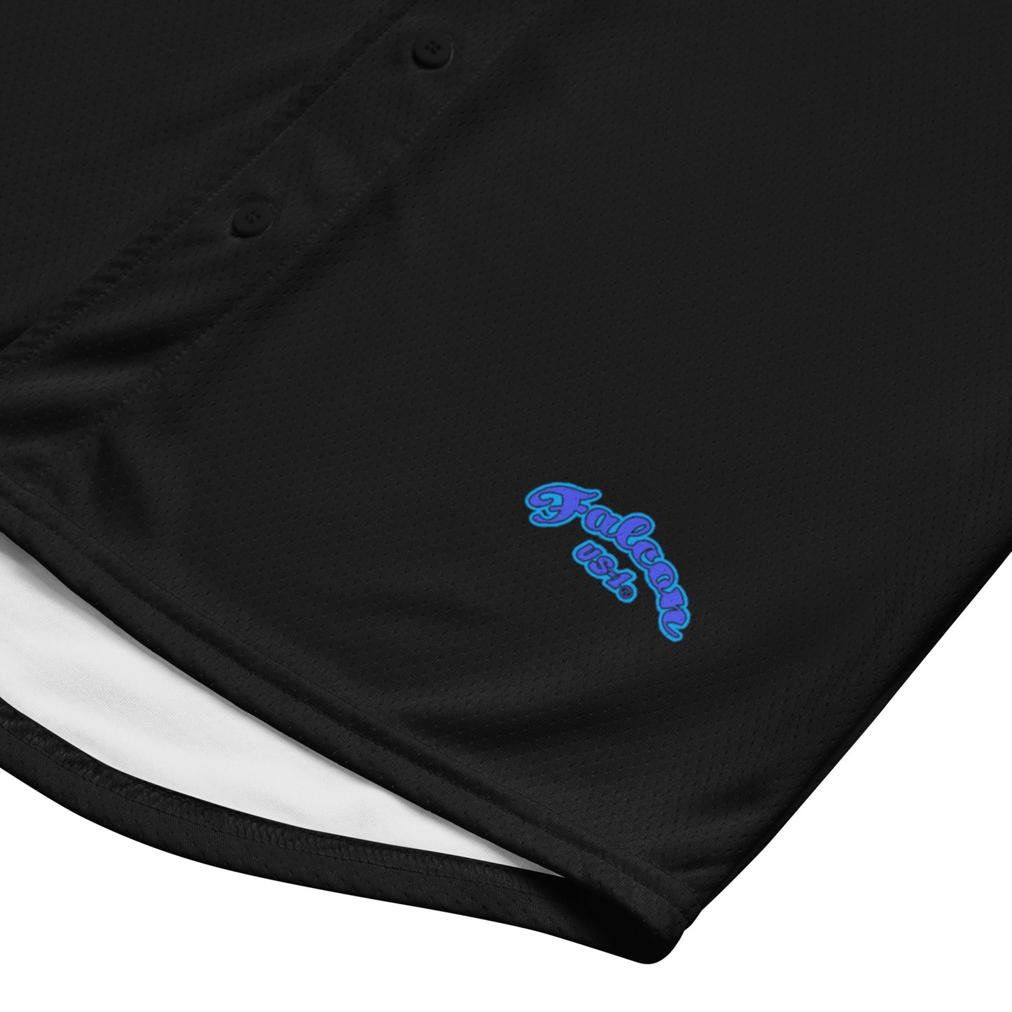 Recycled baseball jersey- Blue\Teal Falcon US-1 Logo