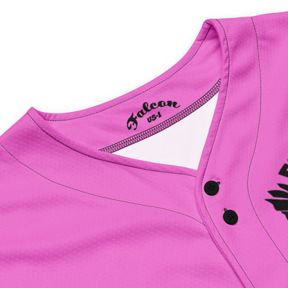 - Recycled baseball jersey Black\Pink Falcon Logo- Kings of Miami