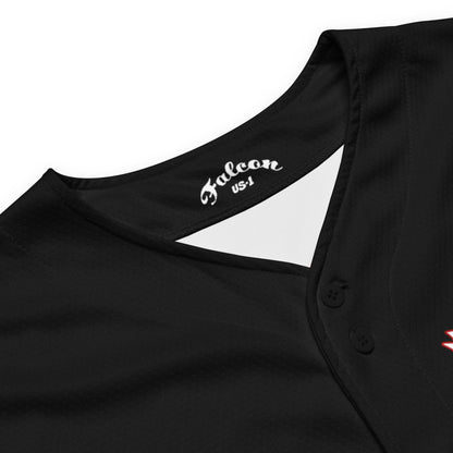 Recycled baseball jersey- White\Red Falcon US-1 Logo- Kings of Miami on Back