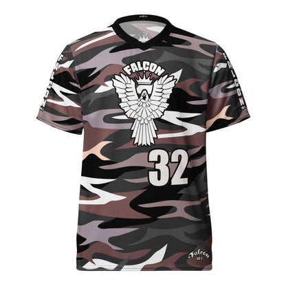 Recycled unisex sports jersey-White Falcon Logo