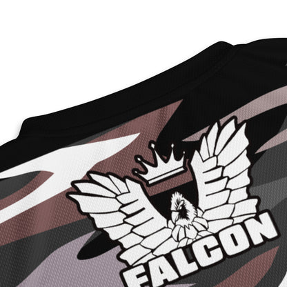 Recycled unisex sports jersey-White Falcon Logo