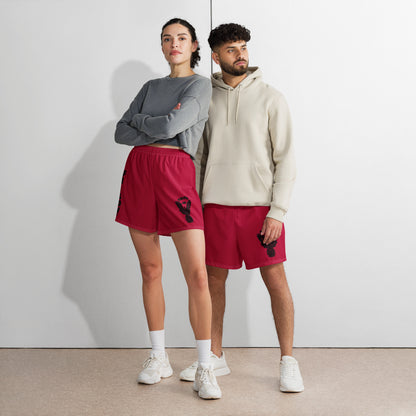 Athletic Long Shorts - FALCON US-1 Black logo - Red