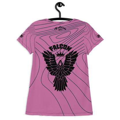 Women's Athletic T-shirt - Retro Pink Logo