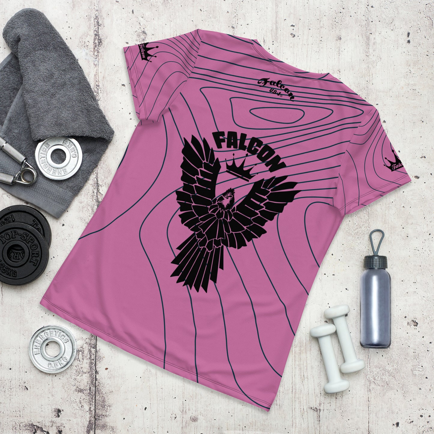 Women's Athletic T-shirt - Retro Pink Logo