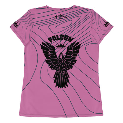 Women's Athletic T-shirt - Retro Pink Logo