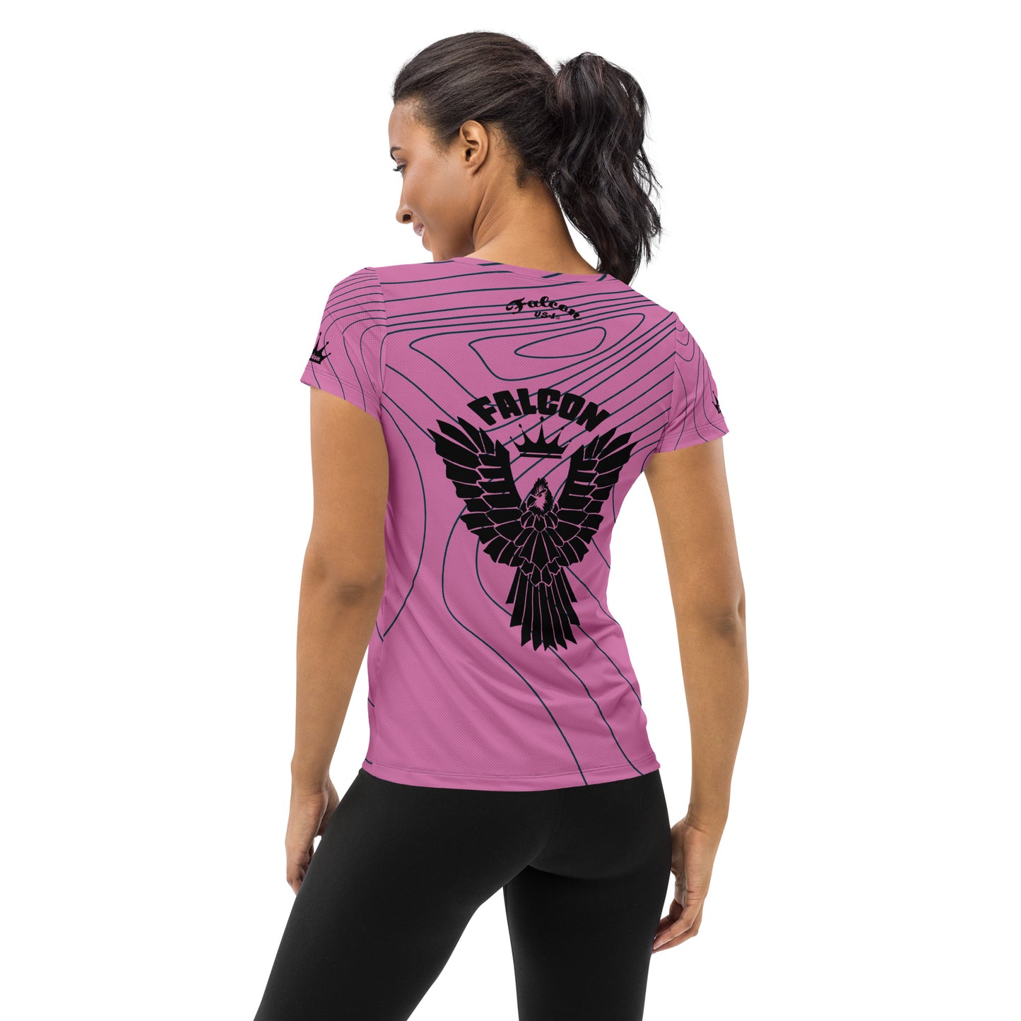 Women's Athletic T-shirt - Retro Pink Logo