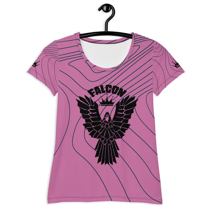 Women's Athletic T-shirt - Retro Pink Logo