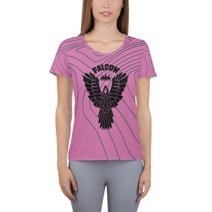 Women's Athletic T-shirt - Retro Pink Logo