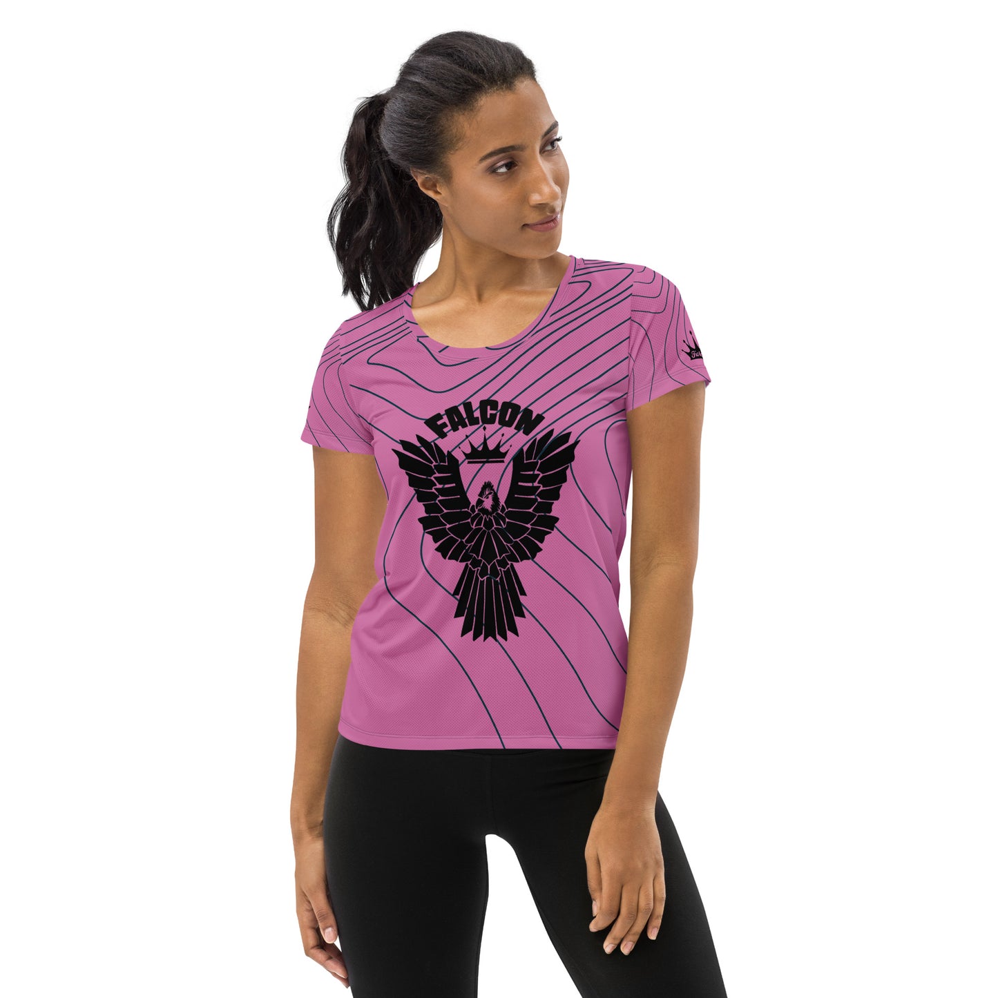 Women's Athletic T-shirt - Retro Pink Logo
