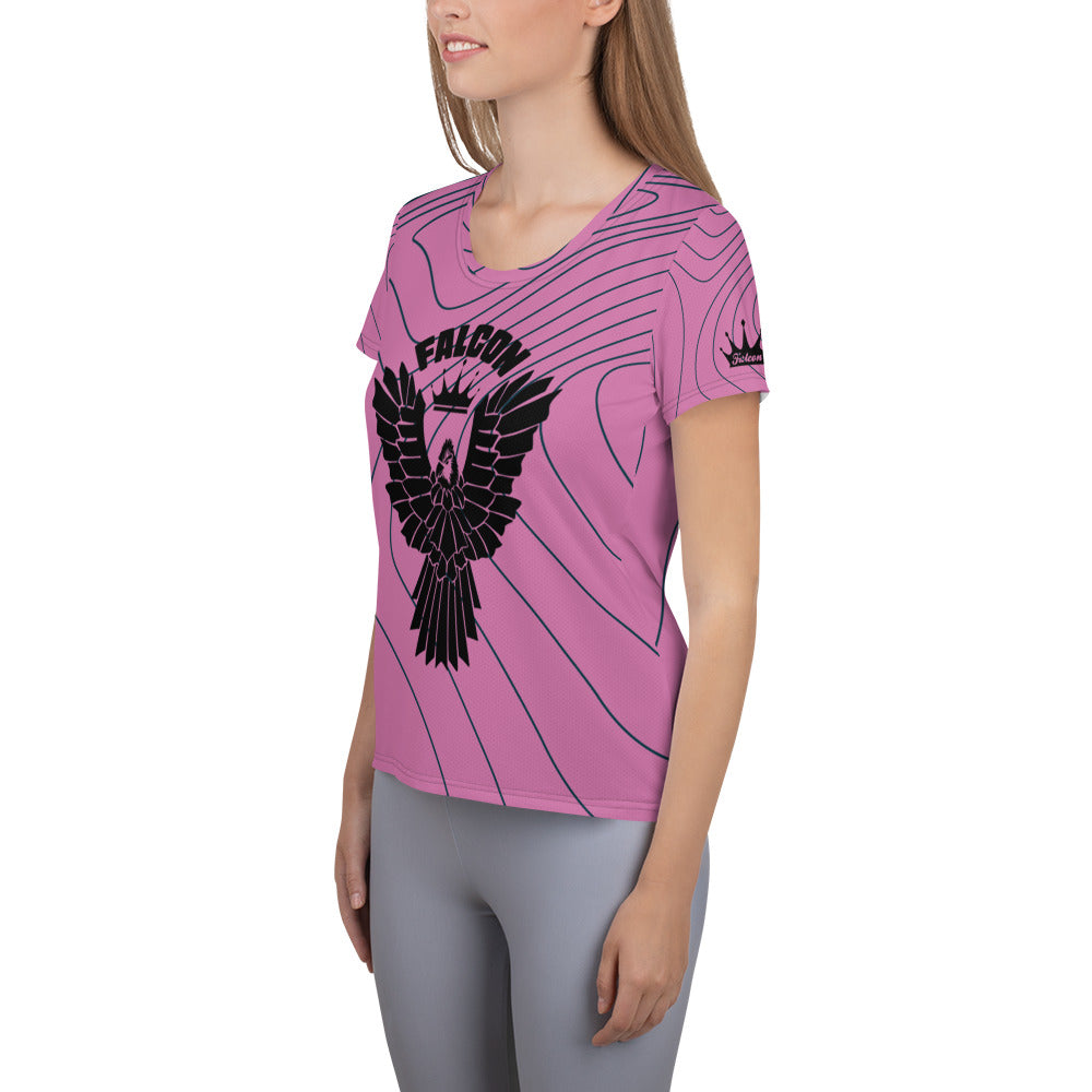 Women's Athletic T-shirt - Retro Pink Logo