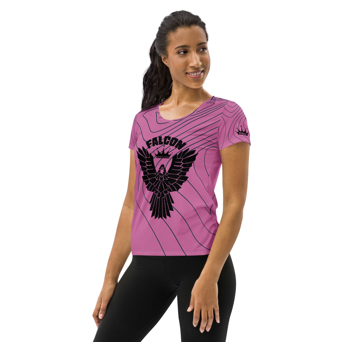 Women's Athletic T-shirt - Retro Pink Logo