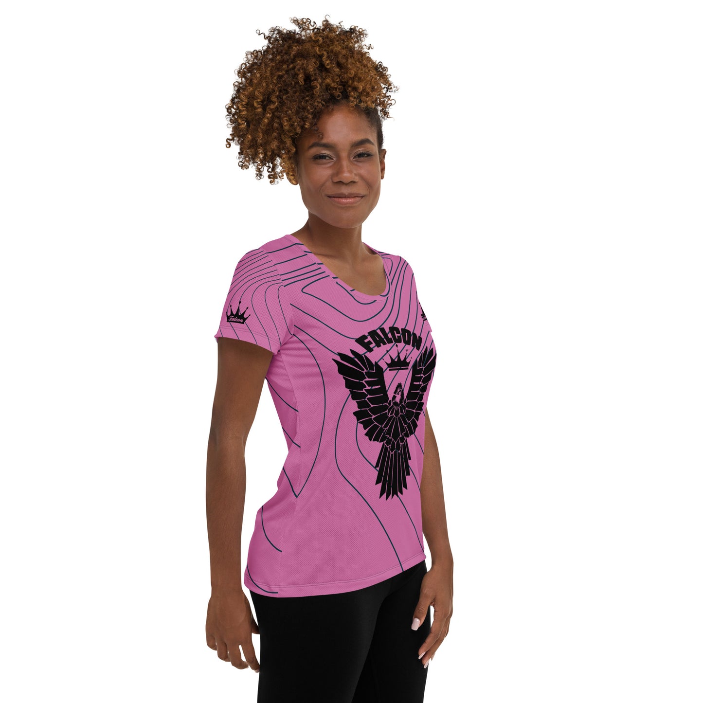 Women's Athletic T-shirt - Retro Pink Logo