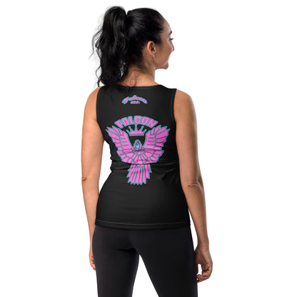 Women's Fitted Tank Top - Falcon Retro Pink Logo