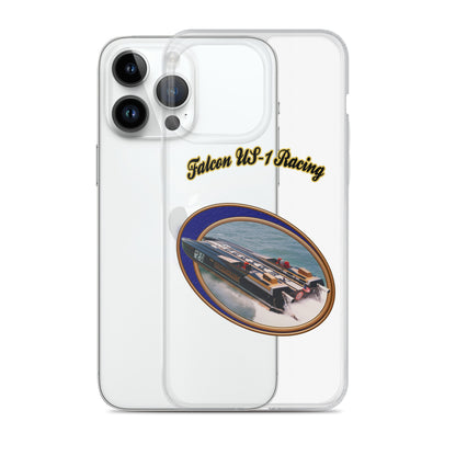 Clear Case for iPhone® - Race Boat with Falcon US-1 Racing