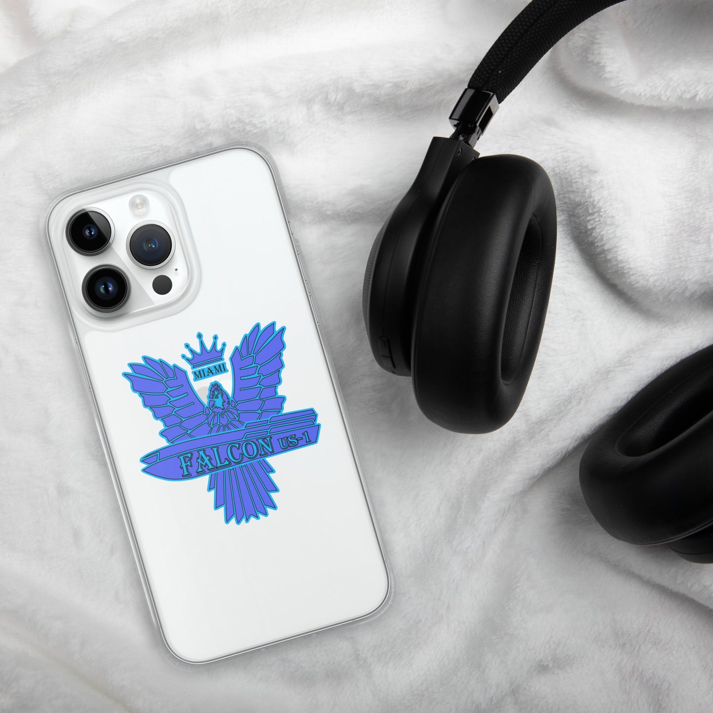 Clear Case for iPhone® - Falcon Blue Logo
