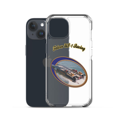 Clear Case for iPhone® - Race Boat with Falcon US-1 Racing
